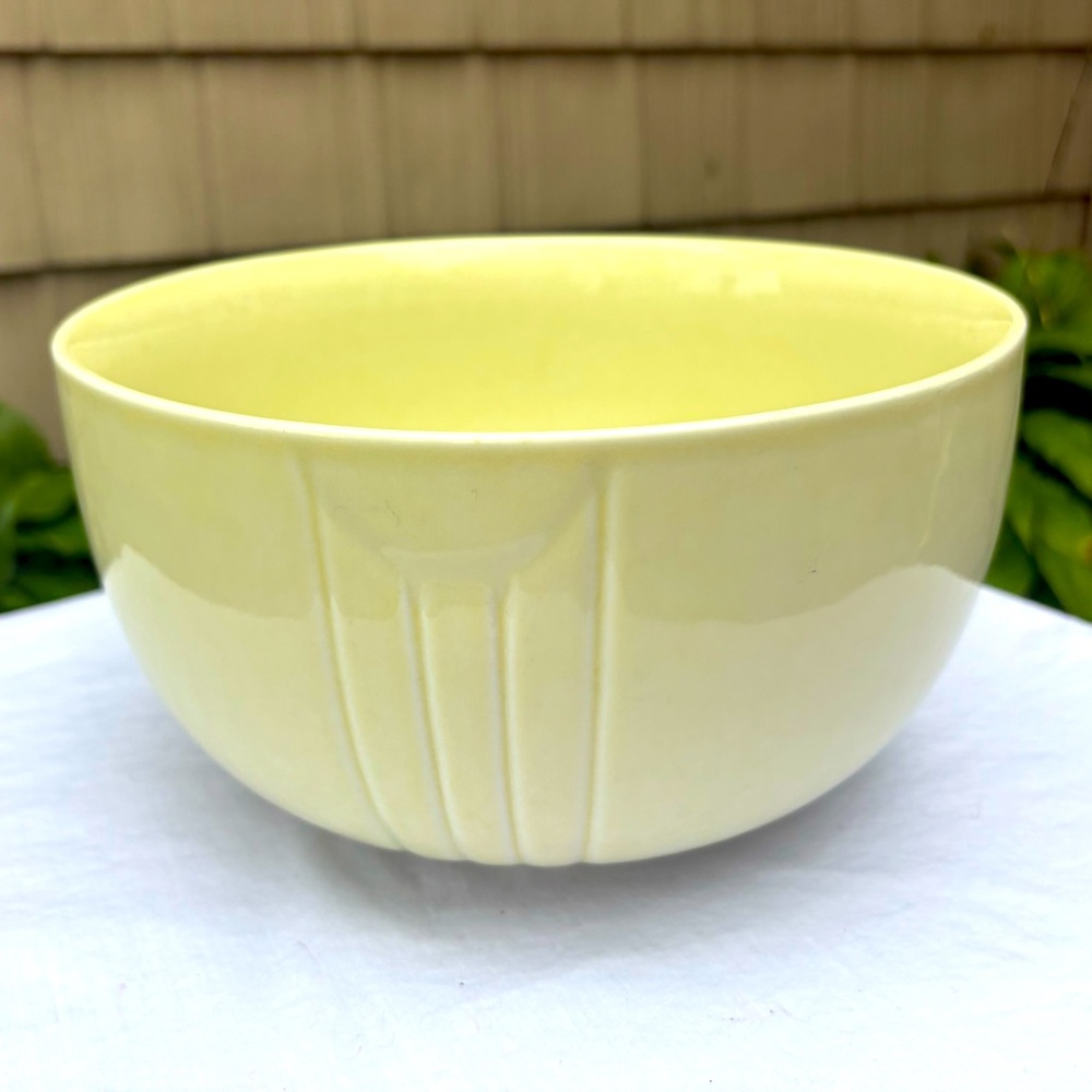 Vintage Large Ceramic Mixing Bowl Yellow